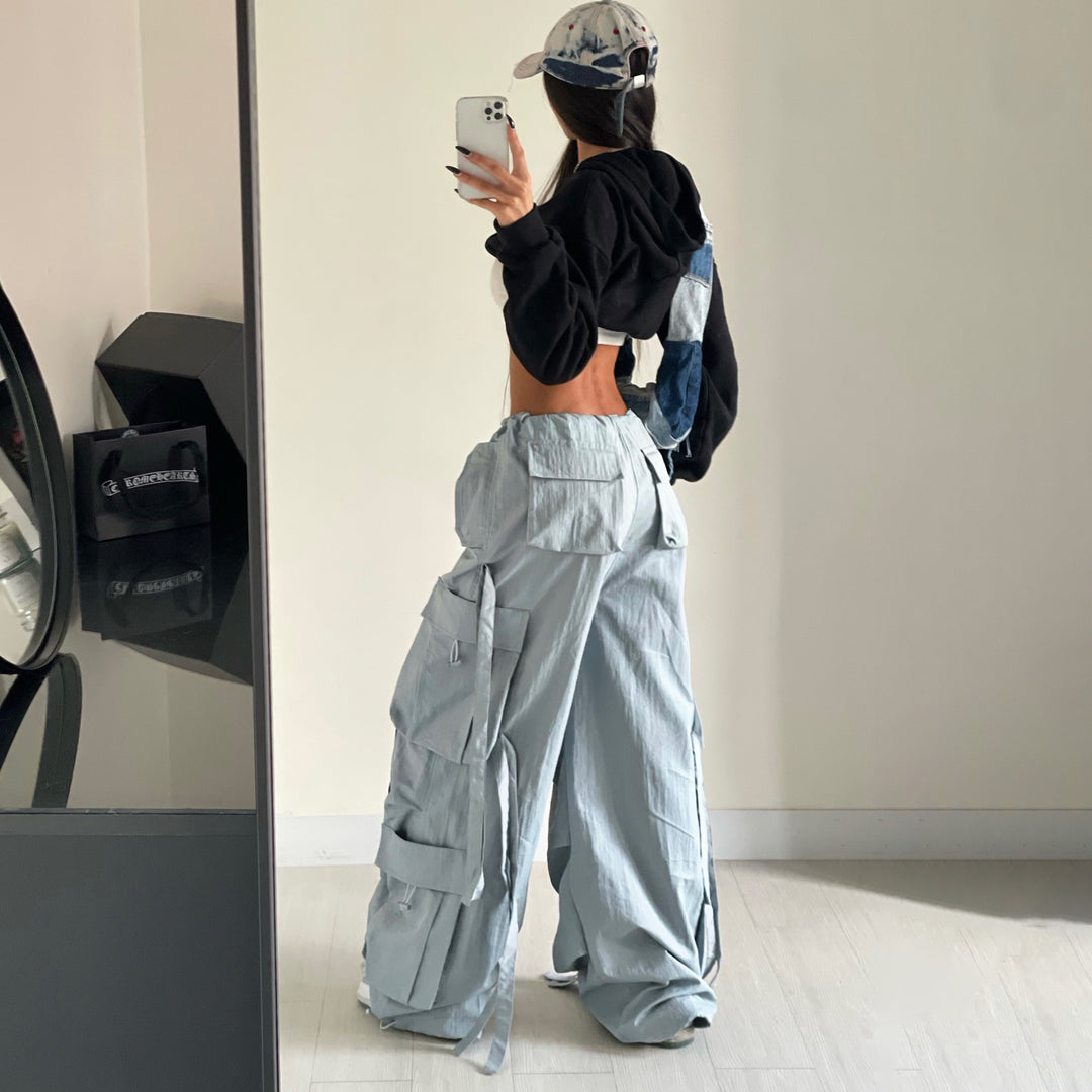 Damen Cargo-Hose mit stylischen Schnürdetails und lässigem Schnitt Drune