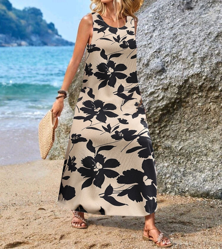 Damen Maxikleid mit einzigartigen Schmetterlingsdruck Drune