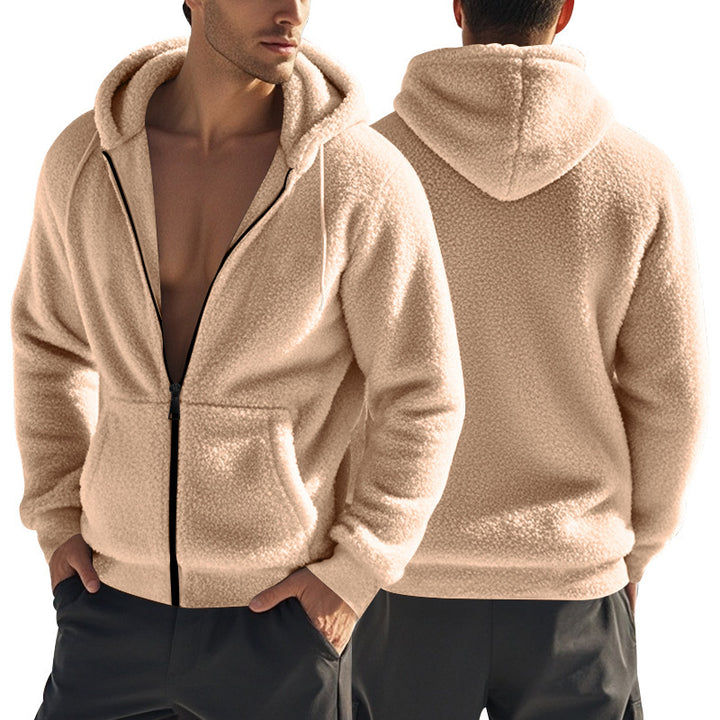 Herren Fleecejacke mit Kapuze und weichem Innensof Drune