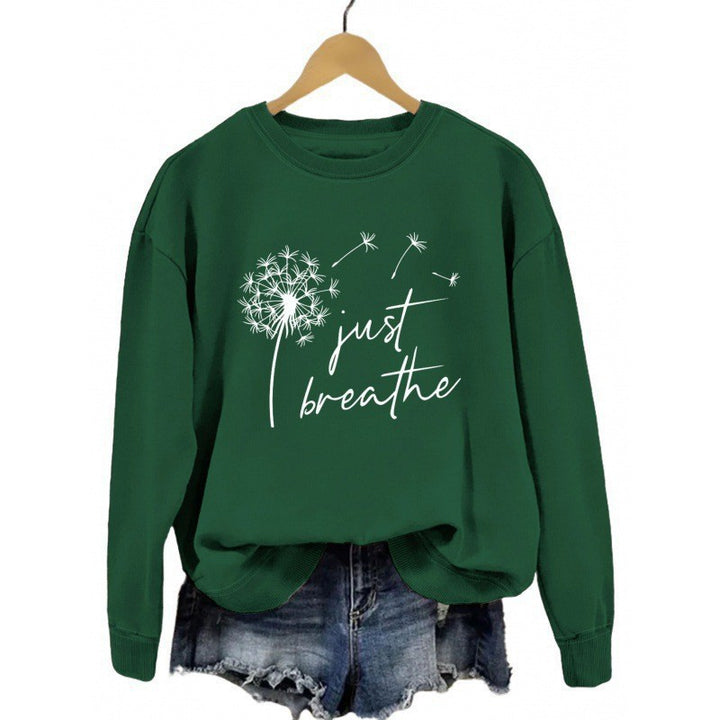 Damen Sweatshirt mit inspirierendem Pusteblumen-Motiv Drune