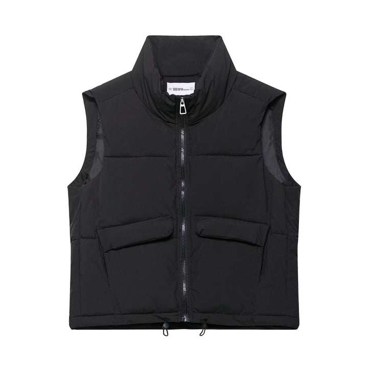 Damen Steppweste mit hohen Kragen und praktischen Taschen Drune