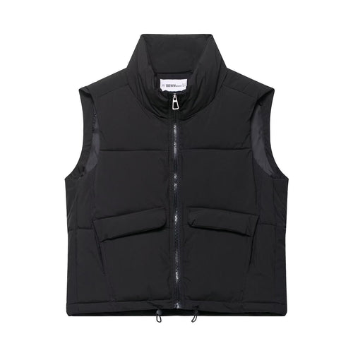 Damen Steppweste mit hohen Kragen und praktischen Taschen Drune