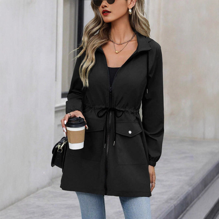 Damen Freizeitjacke mit verstellbarem Bund und Kapuze Drune