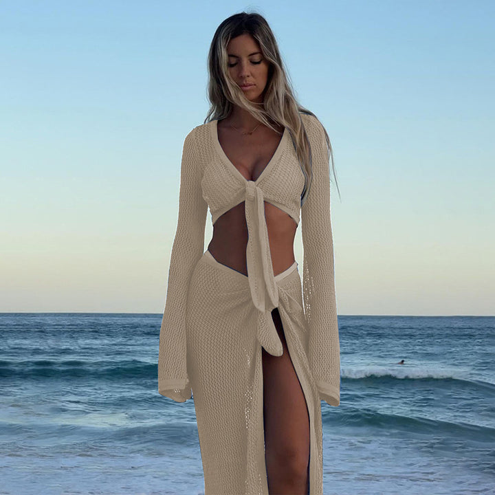 Damen luftiger Häkel-Strandkleid Drune