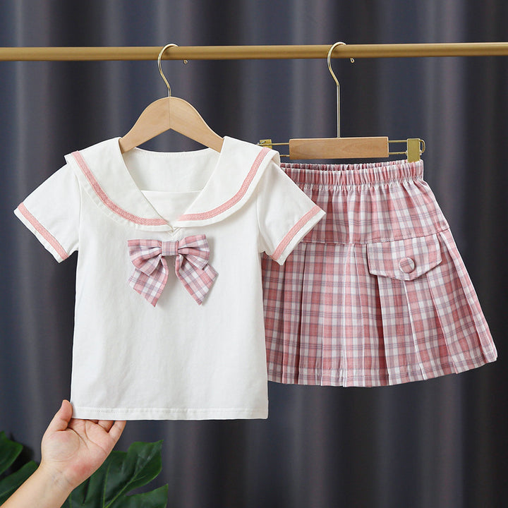 Mädchen Matrosen-Outfit mit Rüschen Drune