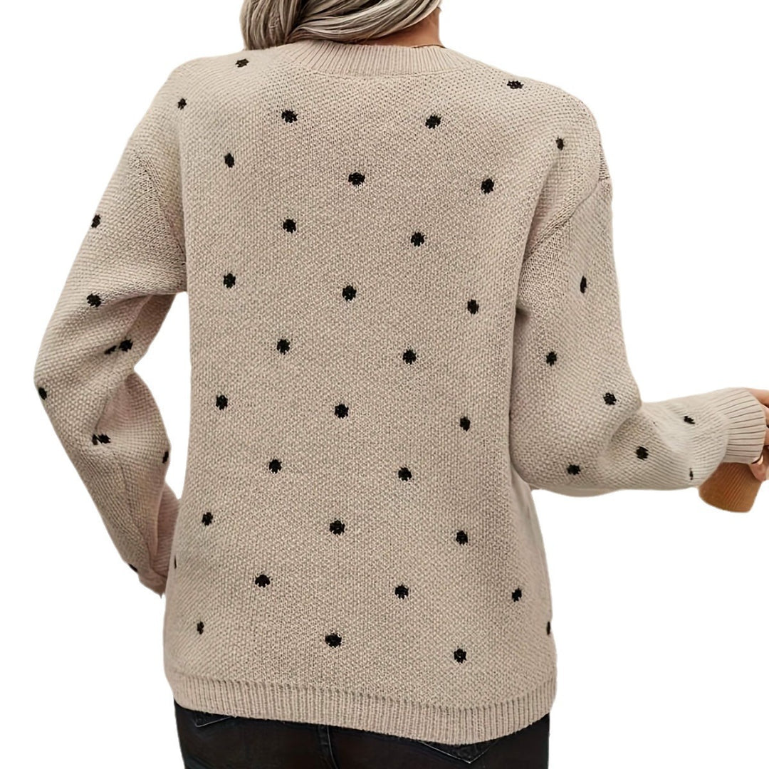 Damen Pullover mit strukturiertem Punktdesign Drune