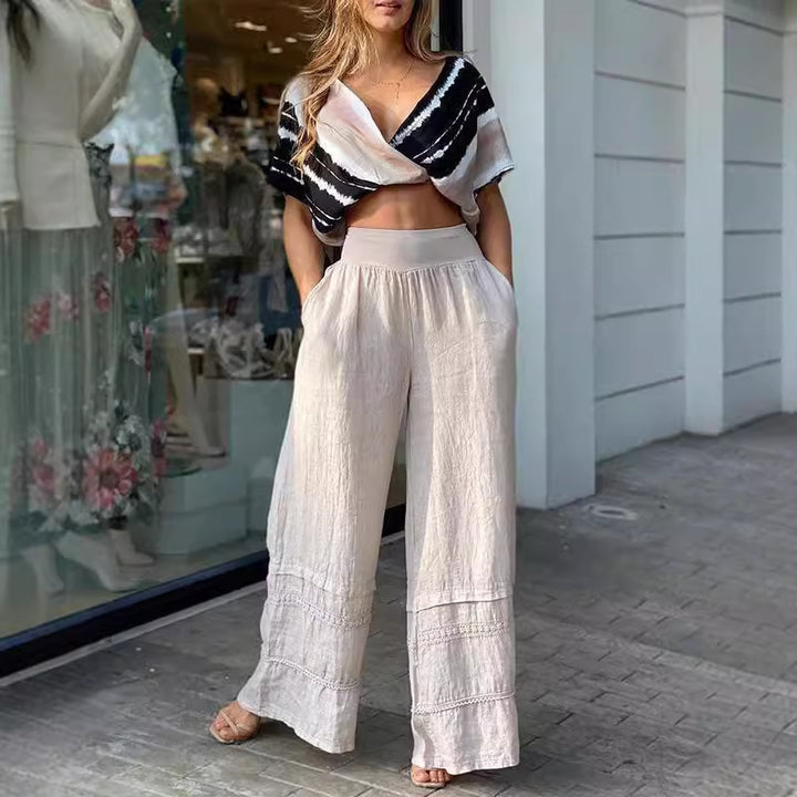 Damen luftige und bequeme Leinenhose Drune