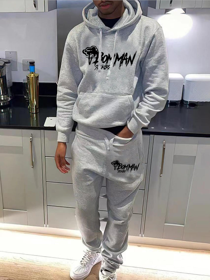 Damen Hoodie und Jogginghose Set mit urbanem Grafiken und gemütlichem Schnitt Drune