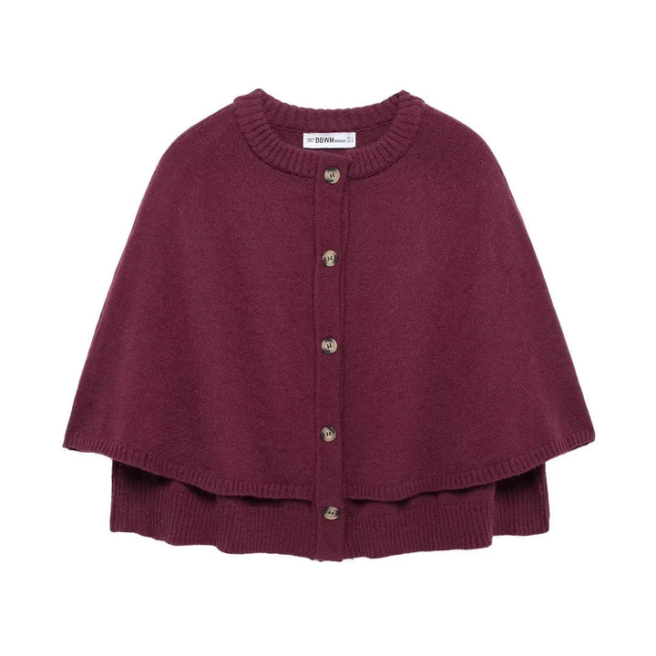 Damen Wolle Umhangjacke Drune