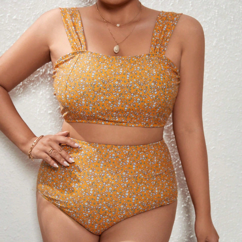 Damen Crop-Top Bikini mit hohem Bund Drune