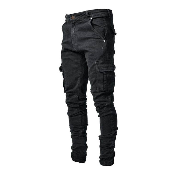 Herren Cargo-Denim-Hose im modernen Slim Fit mit praktischen Seitentaschen Drune