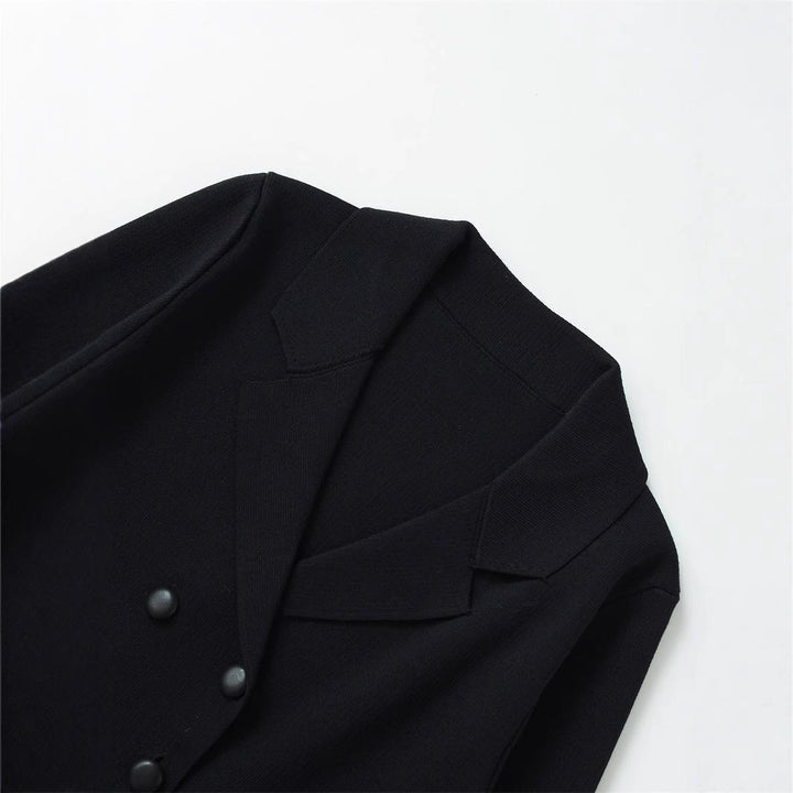 Damen elegante Blazerjacke mit doppelter Knopfleiste und femininer Silhouette Drune