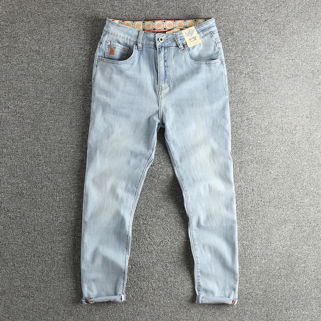Damen Slim-Fit Jeans mit hohem Bund und Vintage-Effekt Drune