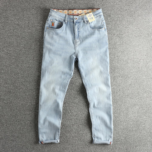 Damen Slim-Fit Jeans mit hohem Bund und Vintage-Effekt Drune
