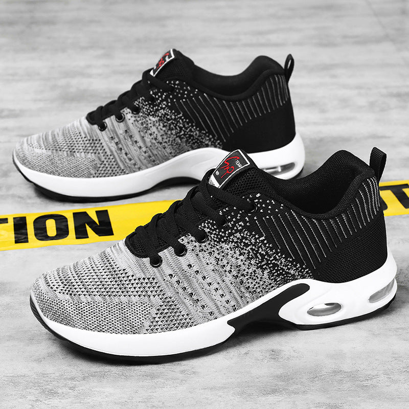 Herren nan leichter Strick-Running-Sneaker mit gepolsterter Fersenstütze und sichtbarer Luftkissen-Zwischensohle Drune