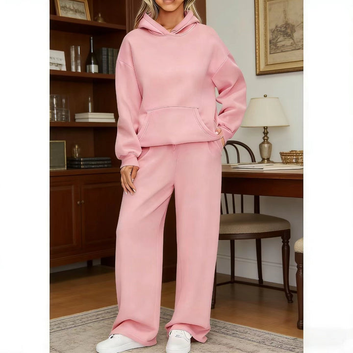Damen nan kuscheliges Oversize Hoodie und weite Jogginghose Set Drune