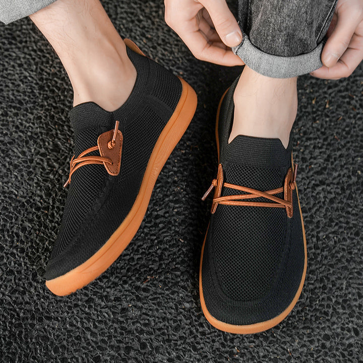 Herren nan atmungsaktiver Strick-Schlupfsneaker mit elastischem Einstieg und dämpfender Leichtsohle Drune