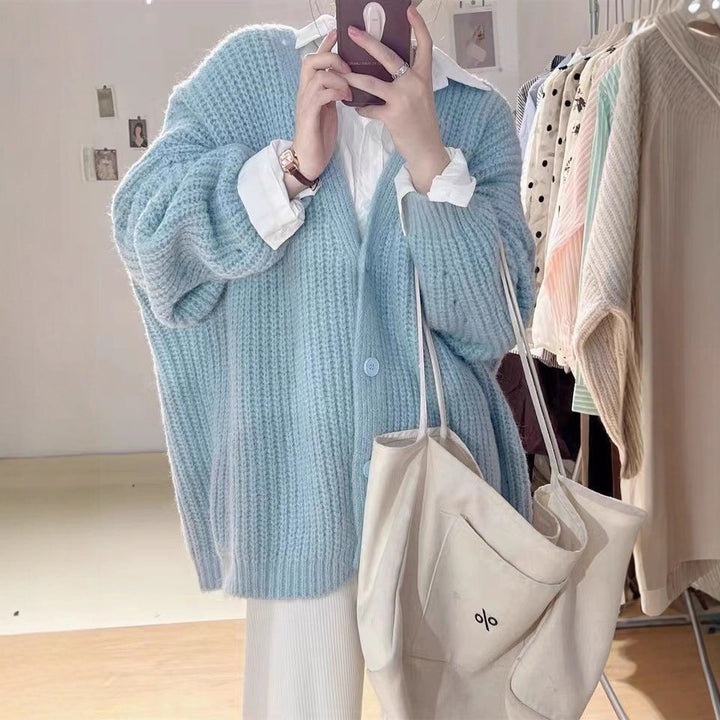Damen Kuscheliger Strickcardigan mit oversized Schnitt Drune