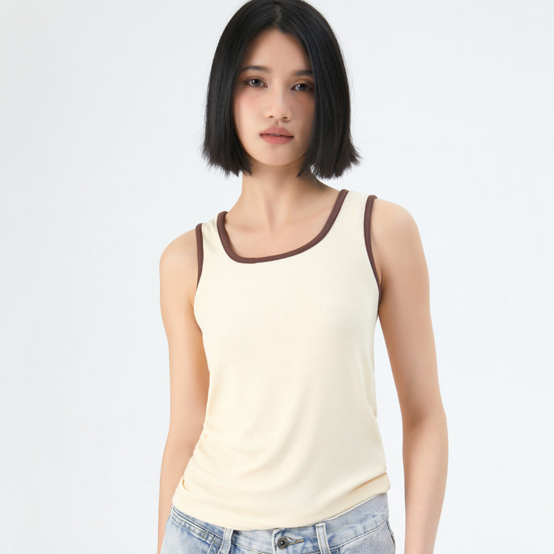Damen Sportliches Crop-Top mit einzigartigem Schnitt und doppeltem Trägerdesign Drune