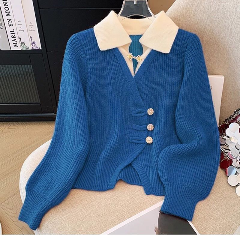Damen Strickjacke mit dekorativen Knöpfen Drune