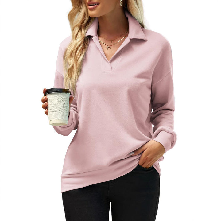 Damen Sweatshirt mit modernem Polokragen und komfortabler Passform Drune