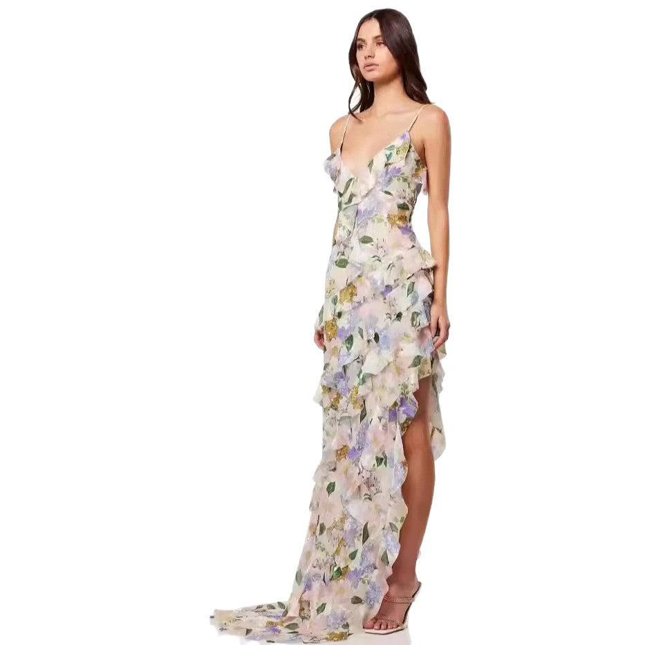 Damen Sommerliches Maxikleid mit floralen Prints Drune