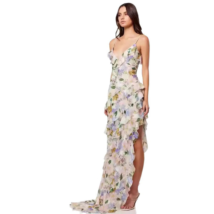 Damen Sommerliches Maxikleid mit floralen Prints Drune