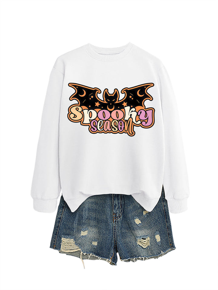 Damen Sweatshirt mit kreativem Halloween-Motiv Drune