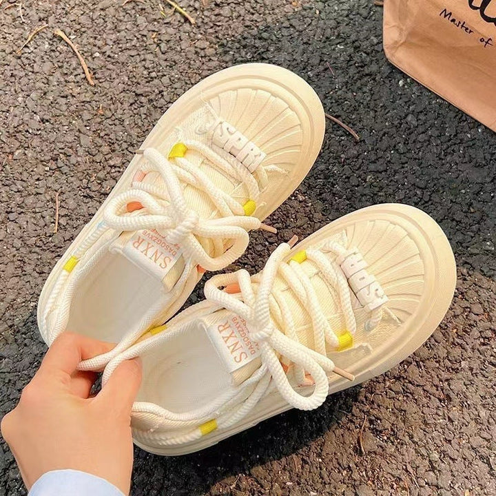 Damen Sportliche Freizeit-Sneaker mit elastischen Schnürsenkeln und atmungsaktivem Obermaterial Drune