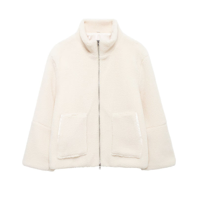 Damen Flauschige Teddyjacke Drune
