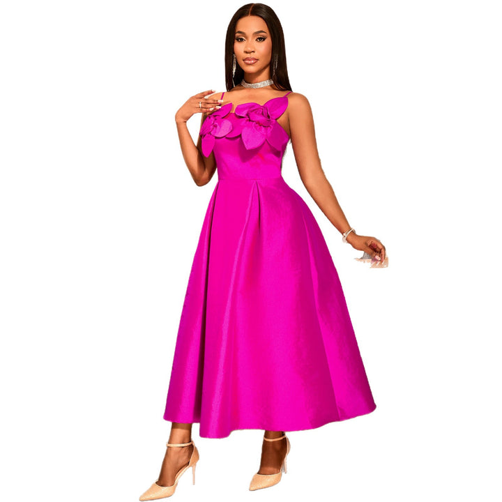 Damen A-Linien Kleid mit floralem Akzent Drune