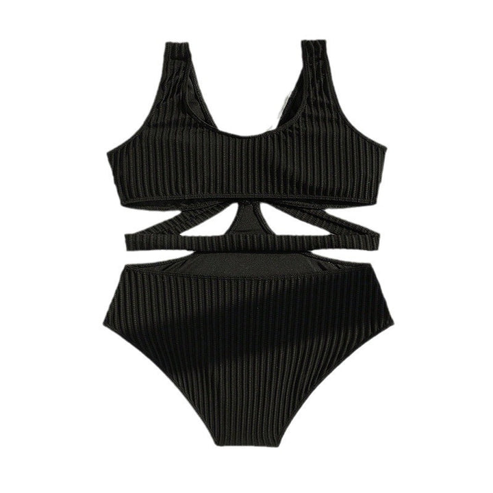 Damen Hoch geschnittener Badeanzug mit dekorativen Cut-Outs Drune