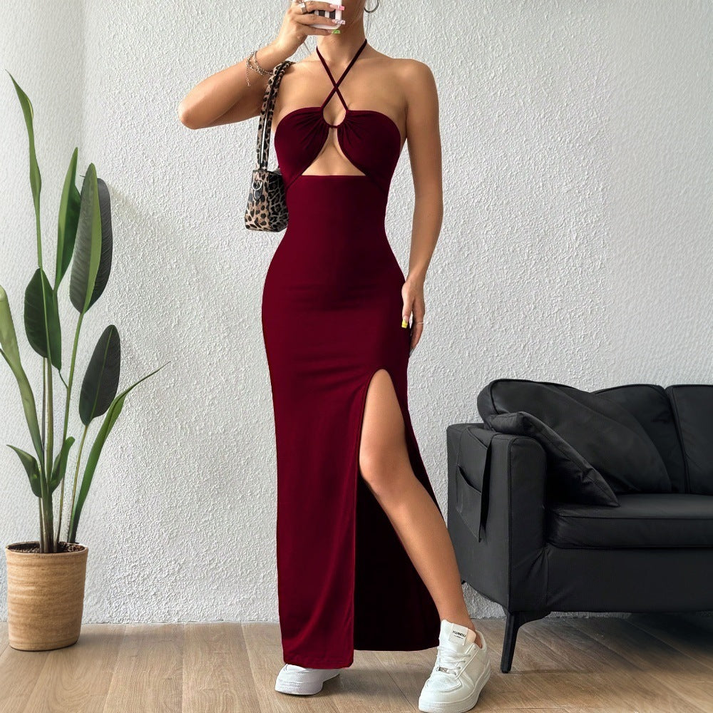 Damen Maxikleid mit schickem Cut-Out und aufregendem Schlitz Drune