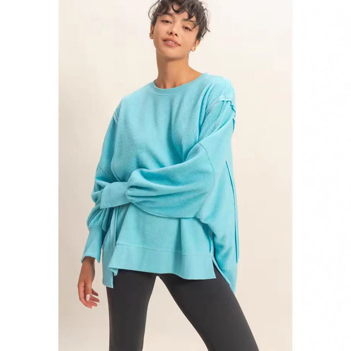Damen Bequemer und stilvoller Oversized Pullover mit weitem Schnitt Drune