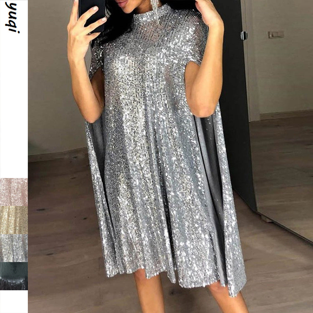Damen Glamouröse Abendkleid mit Cape Drune