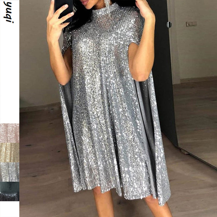 Damen Glamouröse Abendkleid mit Cape Drune