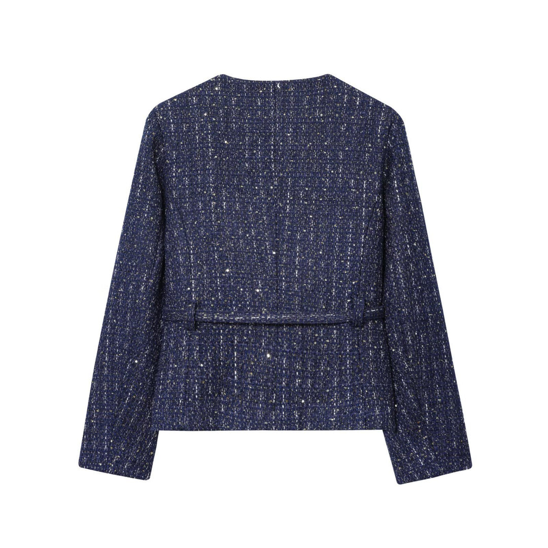 Damen trendige tweed Jacke Drune