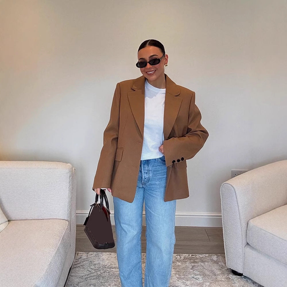 Damen Oversized Blazerjacke im modernen Schnitt Drune