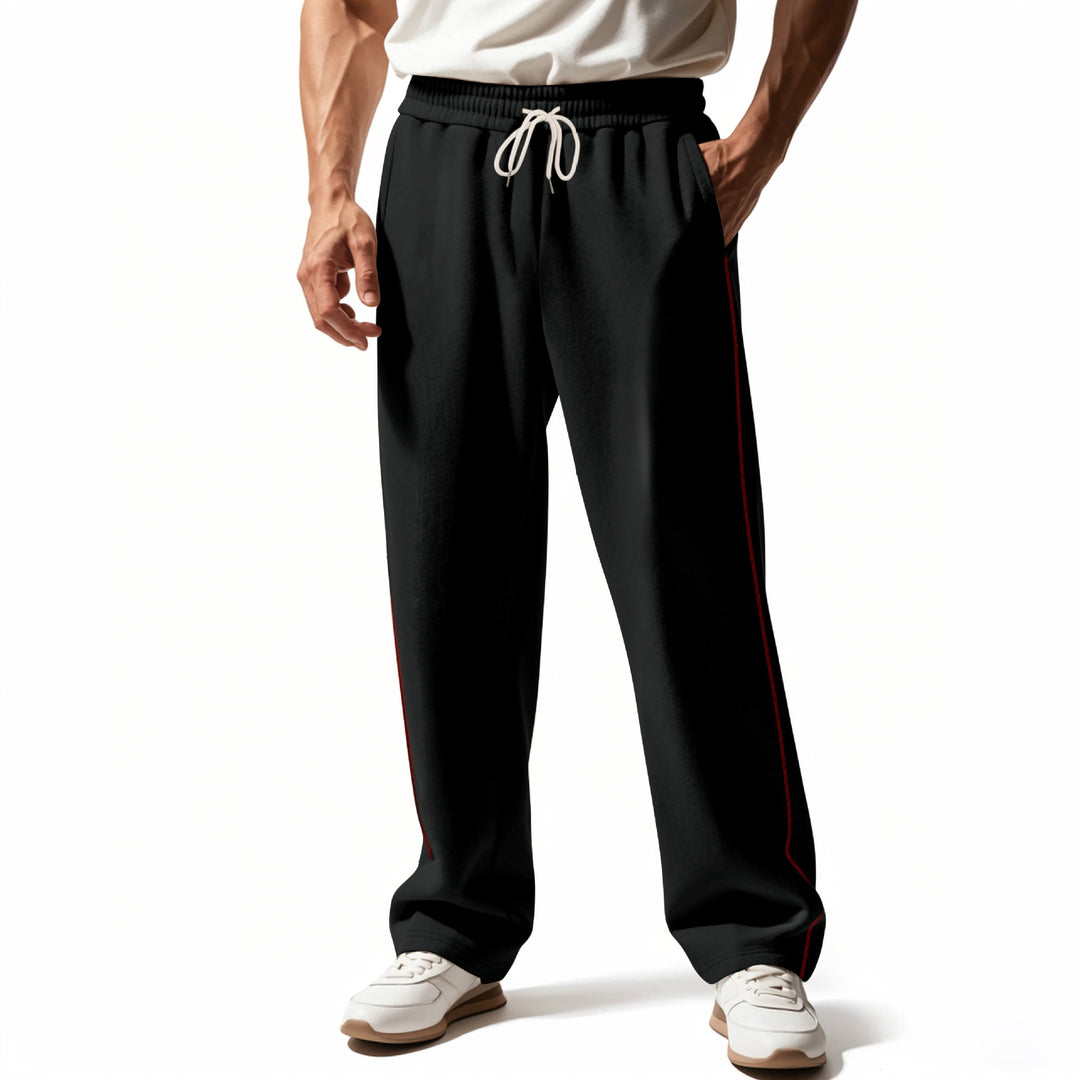 Herren nan locker sitzende Sweatpants mit seitlicher Ziernaht, elastischem Komfortbund und tiefen Eingrifftaschen Drune