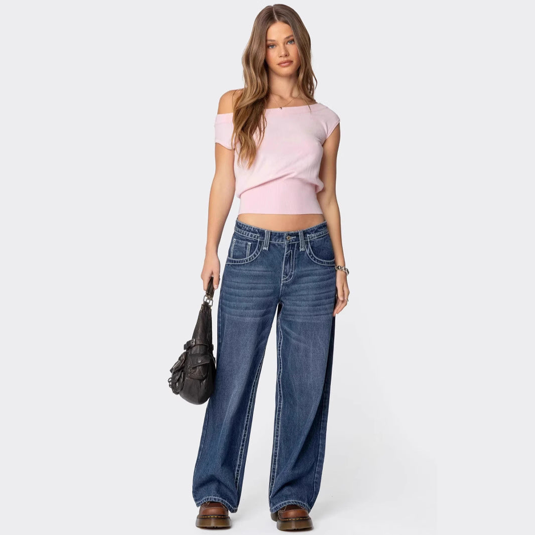 Damen Off-Shoulder T-Shirt Drune