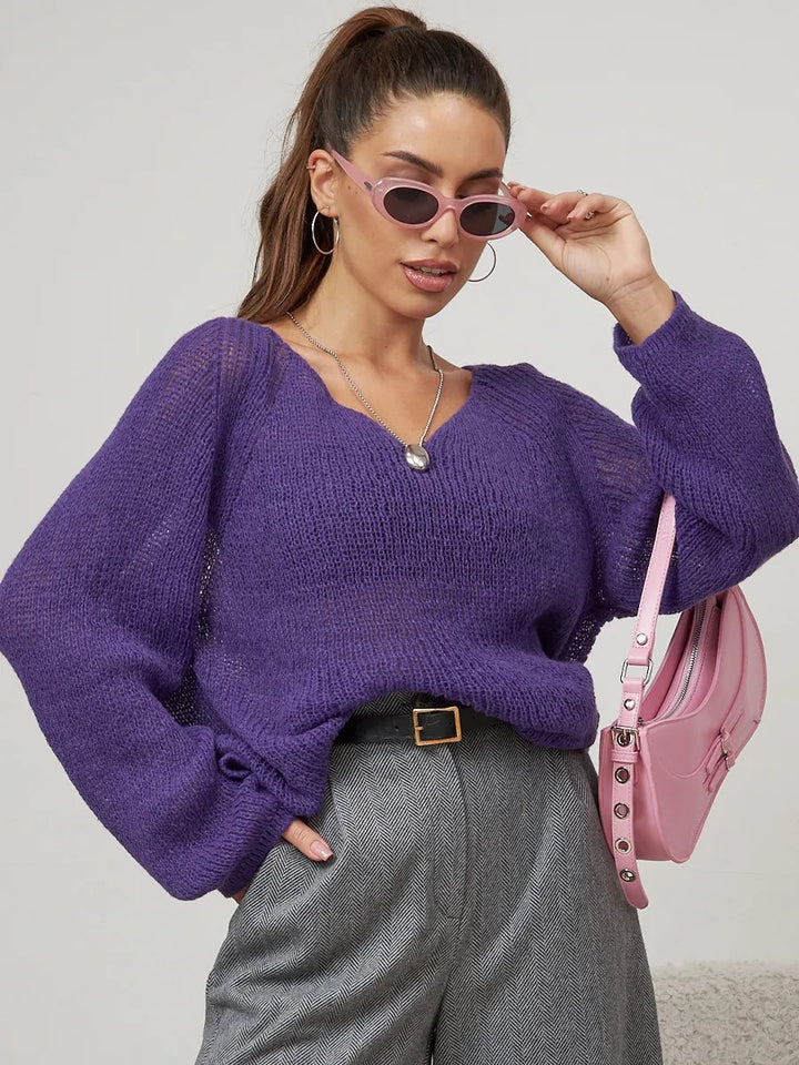 Damen lässiger Pullover mit lässiger Struktur und weichem Material Drune