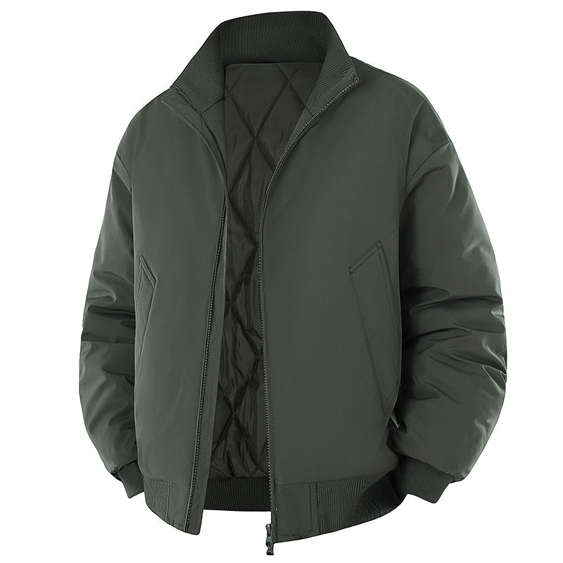 Herren modische Steppjacke mit hohem Kragen Drune