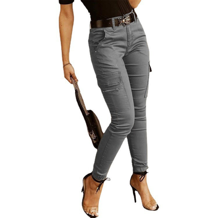 Damen Cargo-Hose mit modernem Slim-Fit Schnitt und praktischen Taschen Drune