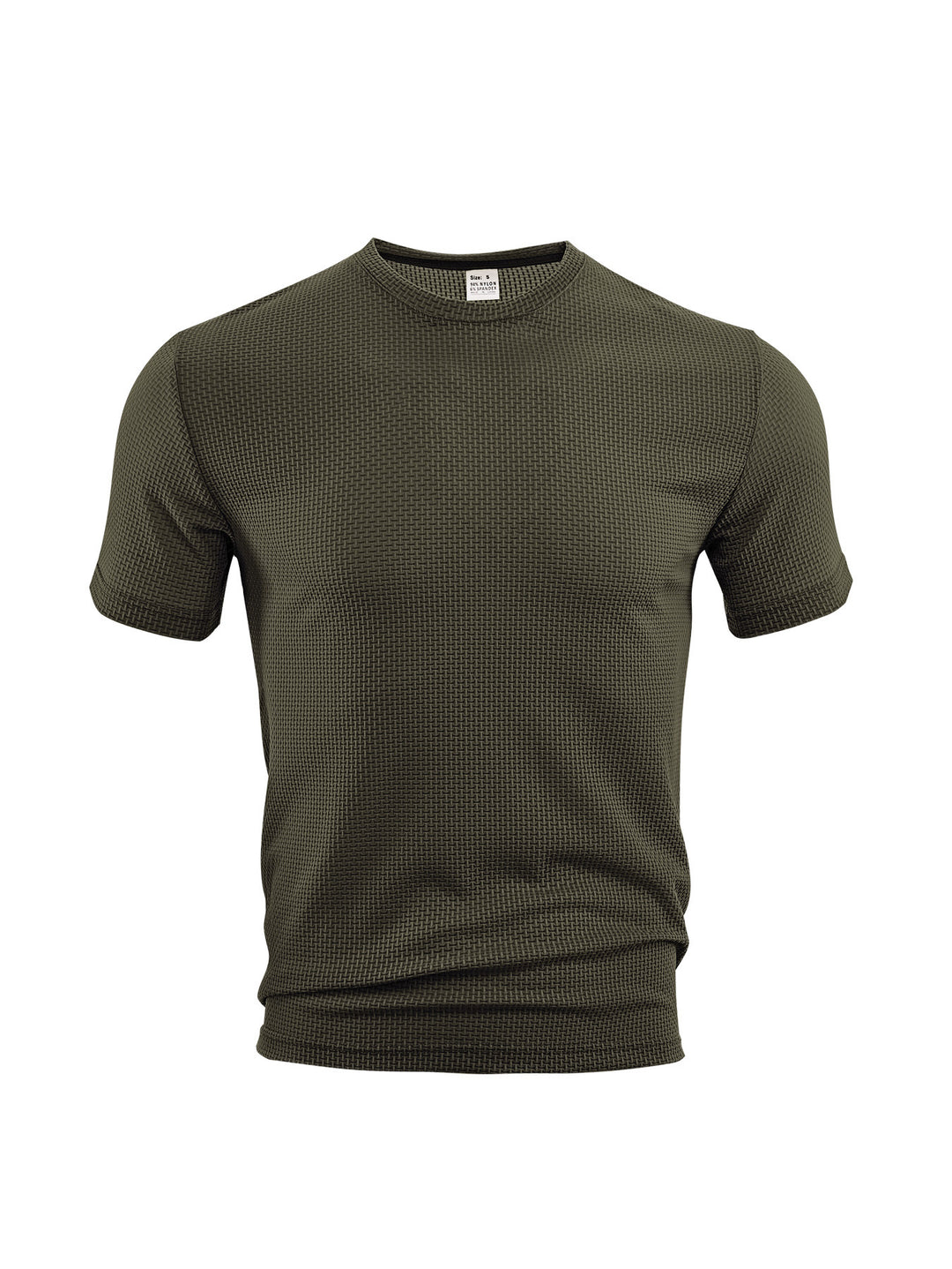 Herren nan Waffelstruktur-T-Shirt mit Rundhalsausschnitt und körpernaher Passform Drune