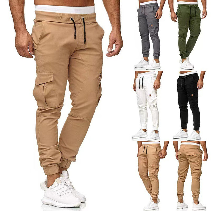 Herren nan taktische Cargo-Jogger mit Tunnelzug, elastischen Bündchen und Mehrfach-Taschen Drune