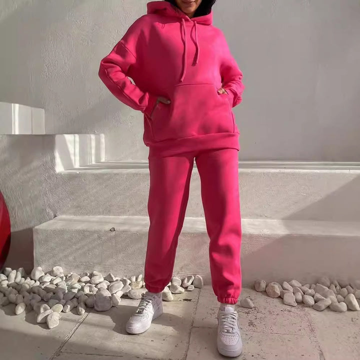 Damen bequemer Kapuzenpullover aus weichem Baumwollmix Drune