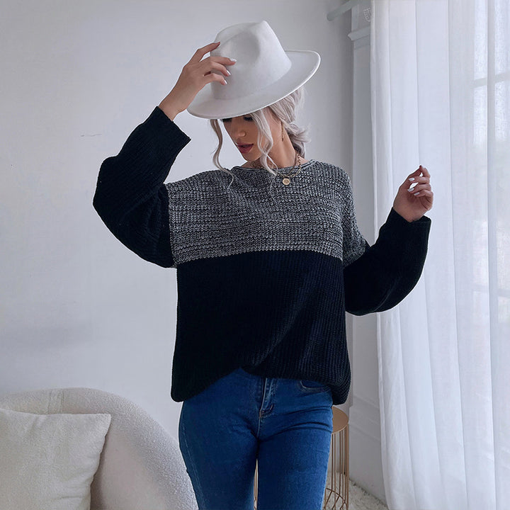 Damen modischer Oversized Pullover mit strukturiertem Muster und lässigem Schnitt Drune