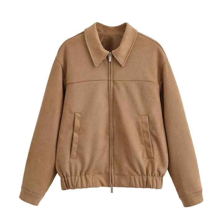 Damen modische Übergangsjacke mit lässigem Reißverschluss und praktischen Taschen Drune
