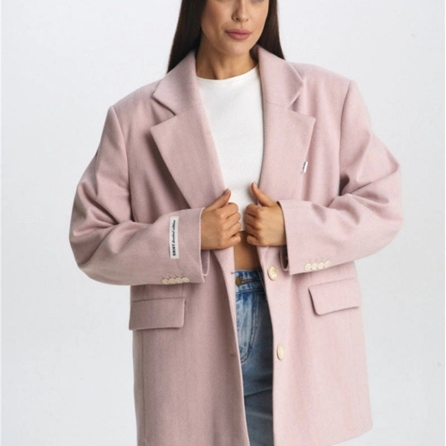 Damen eleganter Blazer im modernen Schnitt mit minimalistischen Details Drune