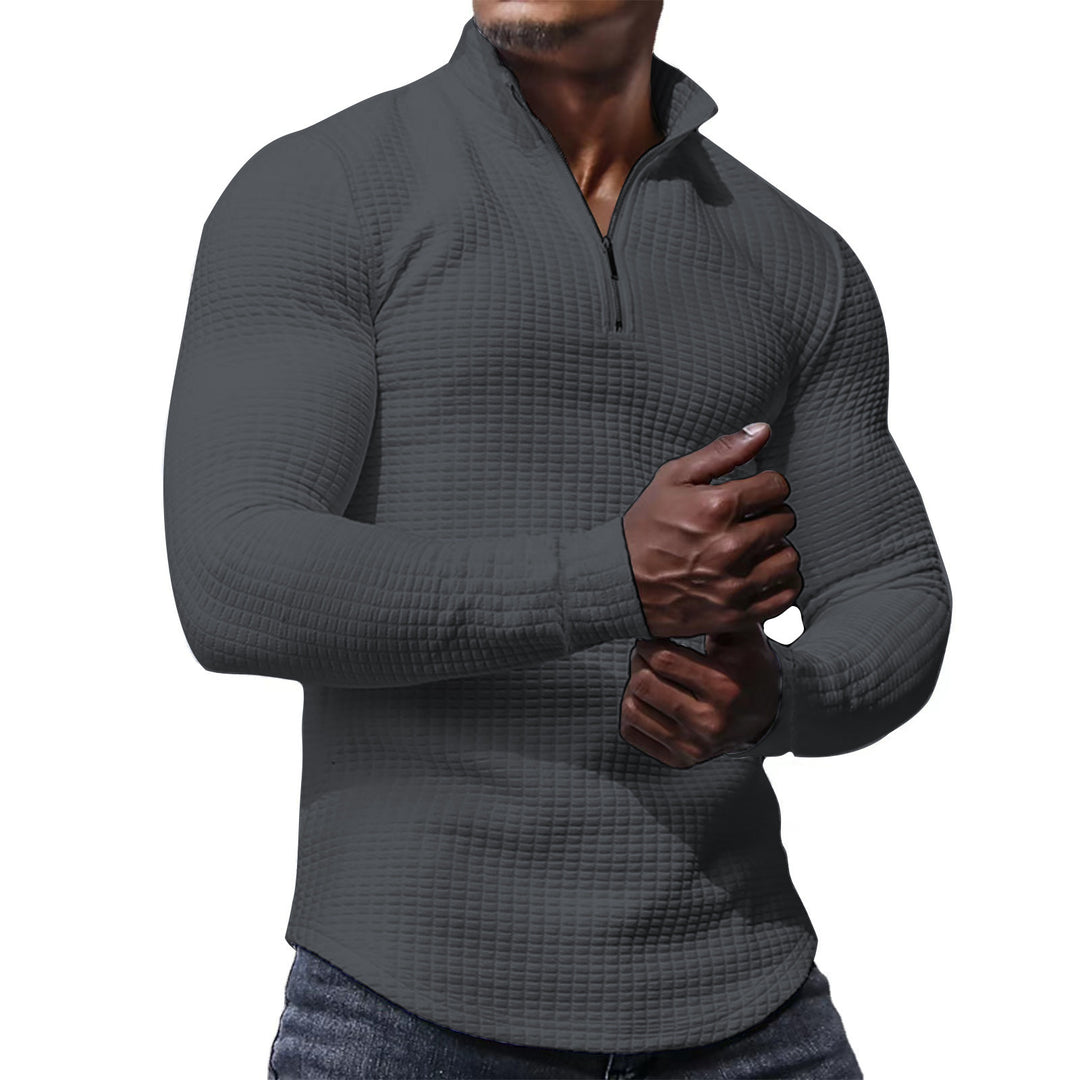 Herren Sportliches Langarmshirt mit strukturierter Oberfläche Drune